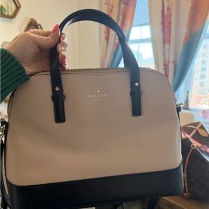 Kate Spade Black and Tan Satchel